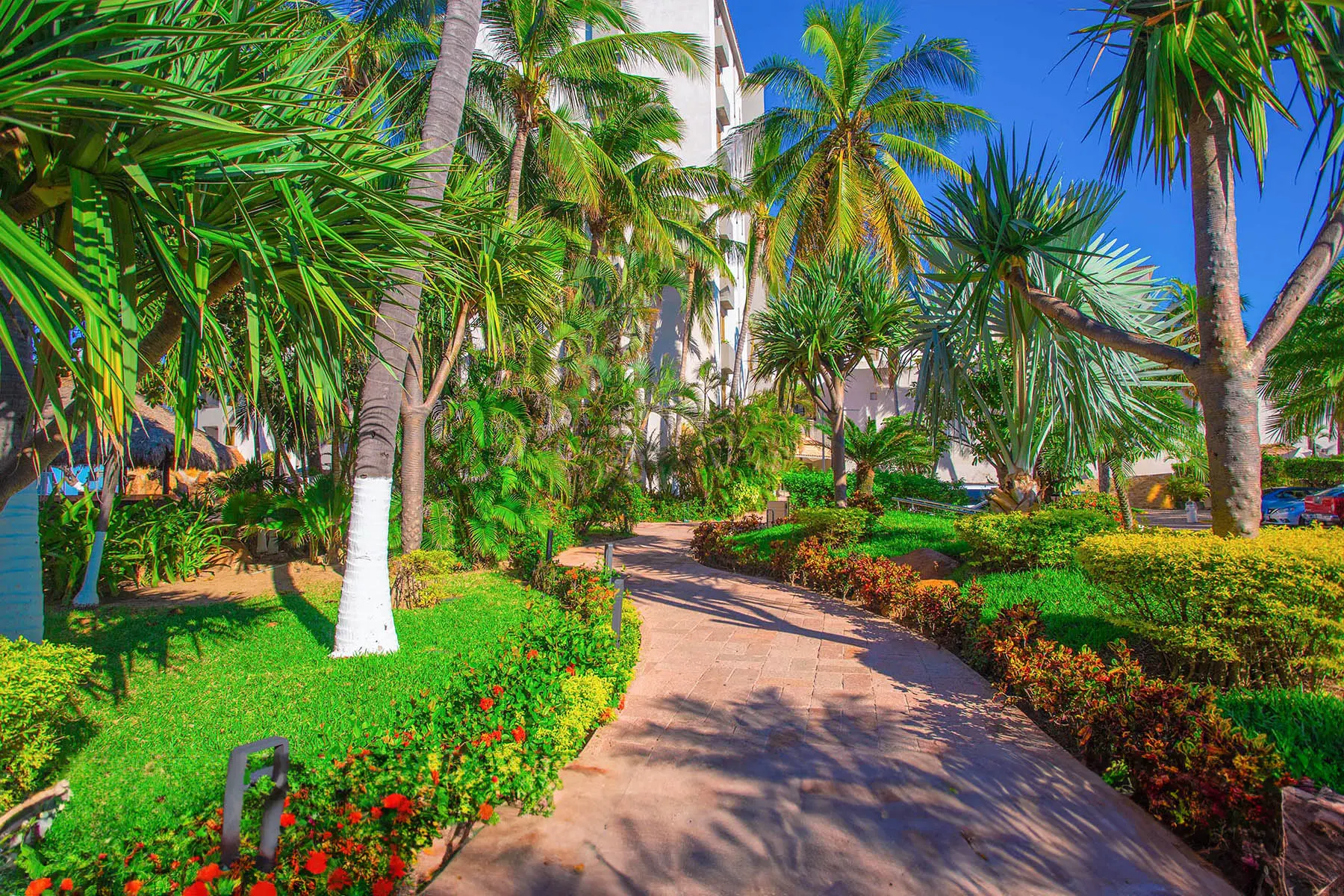 Hermosos Jardines del Hotel Luna Palace Mazatlán